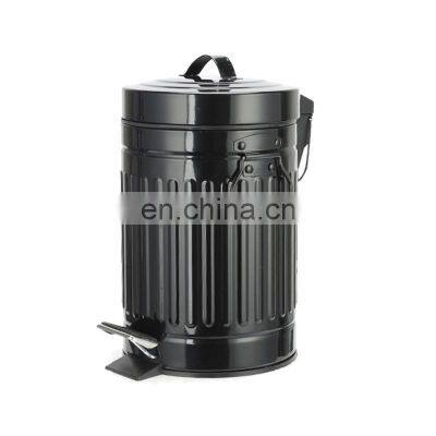 Round Trash Bin Entry-level Powder Coating Pedal Bin With Handle