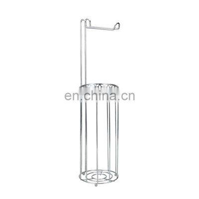 OEM Diamond Series Metal Vertical Paper Dispenser Toilet Paper Holder Standing Toilet Tissue Paper Roll Holder
