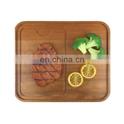 Chopping Block Acacia Wood Steak Board Plate Board For Steak Serving