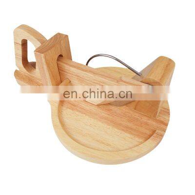 Wood guillotine meat sausage cutter slicer for sauage using as a kitchen tools for high quality