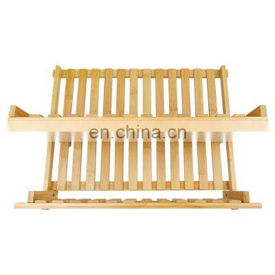 High Quality Bamboo Wood Dish Rack 3 Tier Dish Rack