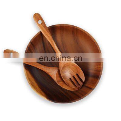 LARGE Wholesale Wood Natural Bamboo Fruits Wood Salad Bowls