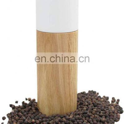 Bamboo Wood 6 Inch Salt Grinder Black Pepper Mill Set For Cooking