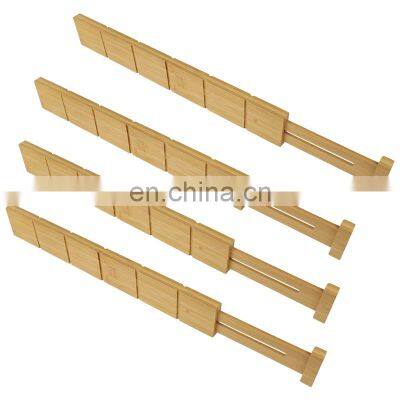 Kitchen Drawer Organizer Adjustable Expendable Drawer Dividers Bamboo Drawer Divider Set of 4