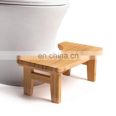 Bamboo 6.7 '' Toilet Bathroom Squatting Toilet Step Stool Simple Design for Kids and Adults