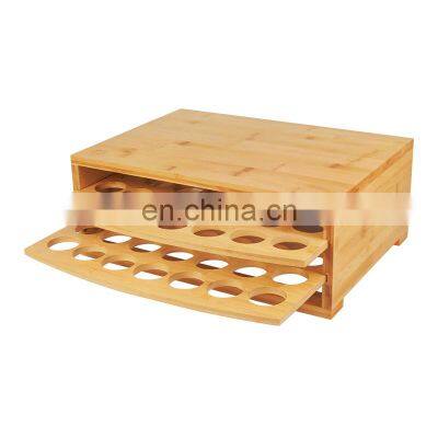 Bamboo coffee K-cups pod holder coffee capsule holder stand storage box