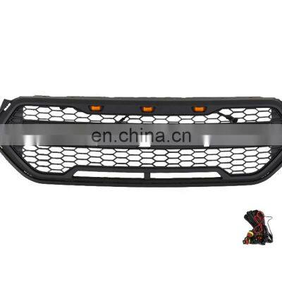 Gloss Black Front Honeycomb Mesh Upper Bumper LED Grill fit for Ford Escape Kuga 2017-2019