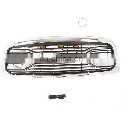 auto parts led lights custom big horn replacement shell chrome front bumper grill fit for dodge ram 1500 2009 2013