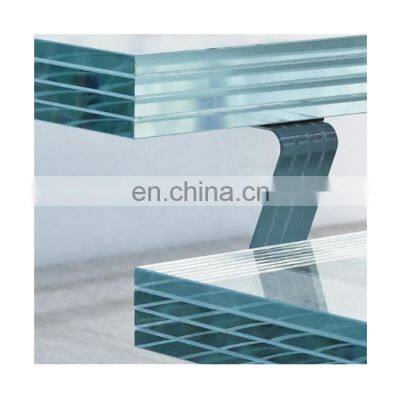 2021 Manufacturer low price quality white window Pvb reflective three layer tempered laminated glass