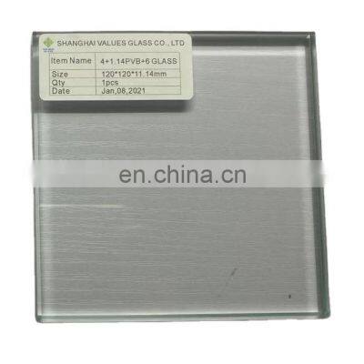 6+4mm Laminated Tempered Glass Heat Strengthened Safety Glass PVB Laminated Glass