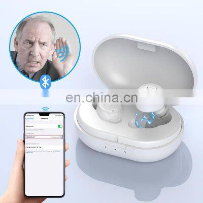 Shenzhen Goodmi blue tooth rechargeable hearing aid with microphone true tws blue-tooth hearing aids for deafness