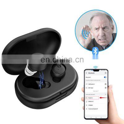 The Latest Touch type Hearing Loss Mini Ear Rechargeable Blue-tooth Hearing Aid