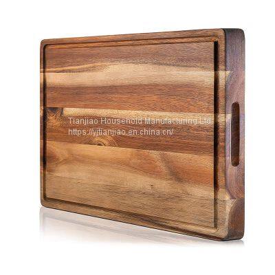 Acacia Wood Large Reversible Cutting Board with Juice Groove Chopping Block Cheese Boards Charcuterie Board