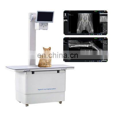 HC-R004E 32kw high frequency animal digital x-ray machine with flat panel detector for vet Digital X-ray system