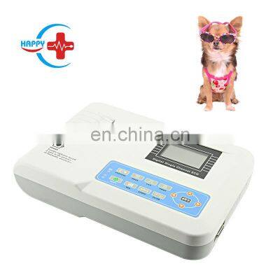 HC-R002 portable electrocardiogram machine veterinary single channel ECG machine with 3.5 Inch LCD display