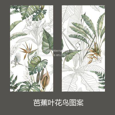 Nordic soft light plant flower pattern wall tile 400 × 800 dining room bathroom living room wall tiles