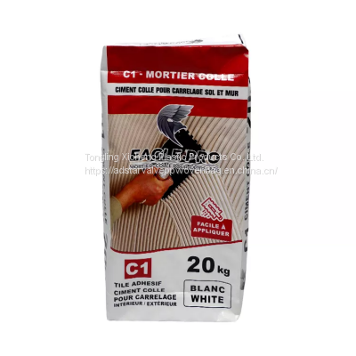 20kg PP Block Bottom Valve Cement Bag woven polypropylene sealed and coated bags