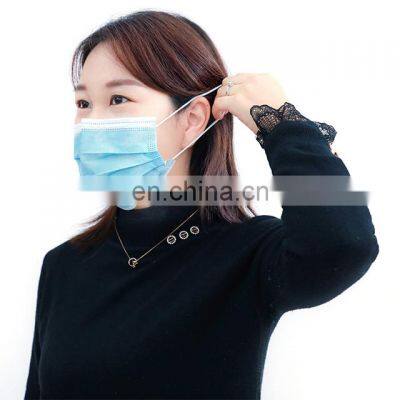 OEM Masker 3 ply Disposable Face Mask Earloop Non-woven Surgical Mask Individual Pack
