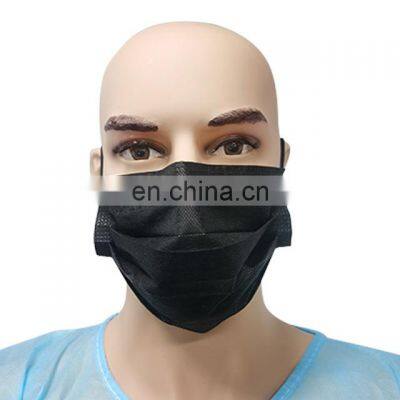 Non Woven Fabric wholesale 3ply black face masks disposable protective mask