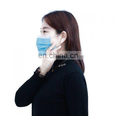 Three layers disposable face masks contain melt-blown layer dustproof adult manufacturer face mask