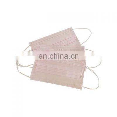 Disposable pink face mask 3 ply nonwoven breathability surgical face mask wholesale