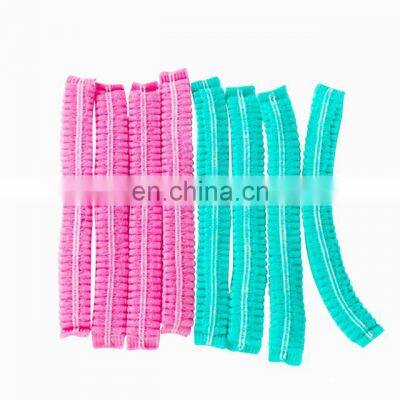 Medical Non woven Disposable Bouffant Cap With Hair Nets Food Industry