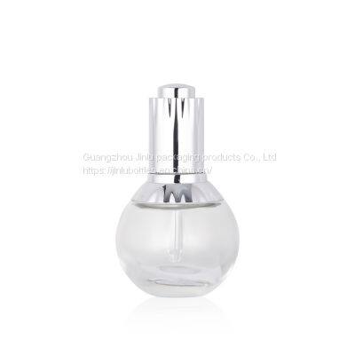 30ml small bulb press dropper bottle spot round essence glass sub bottle 30ml big belly single gourd bottle