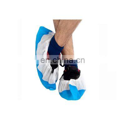 Disposable waterproof CPE+PP non-woven shoe cover Overshoes CE
