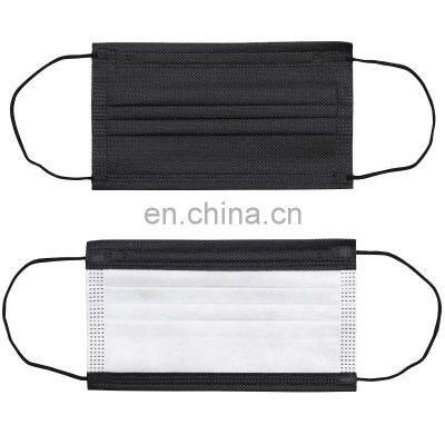 Manufacture black disposable face mask 3 layer facemask level 1