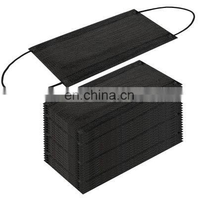 50pcs Individual Package Disposable Breathable Medical 3 Ply Black TYPE IIR Protective Face Masks for Adult
