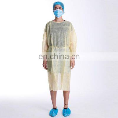 Hubei Disposable Protection Isolation Yellow Gown 23gms