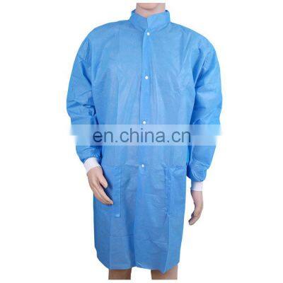 Adjustable cuffs nonwoven disposable lab coat