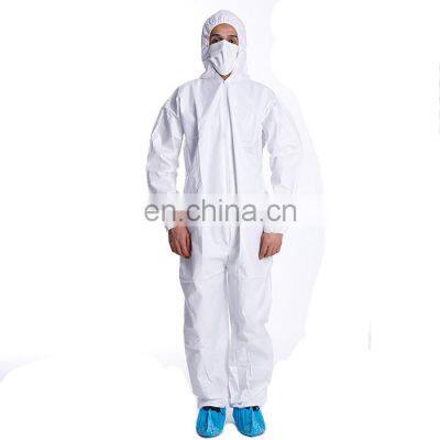 white overalls disposable painter suit sms coverall with hood