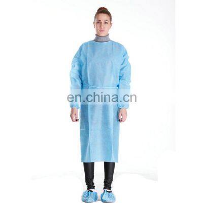 Disposable isol gown, ppe non woven isolation gown for patient