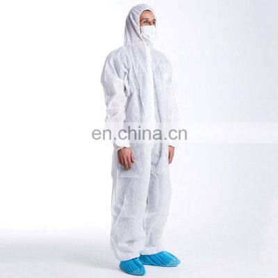 Polypropylene Disposable Workwear Elastic Wrist & Ankles Protective Coveralls