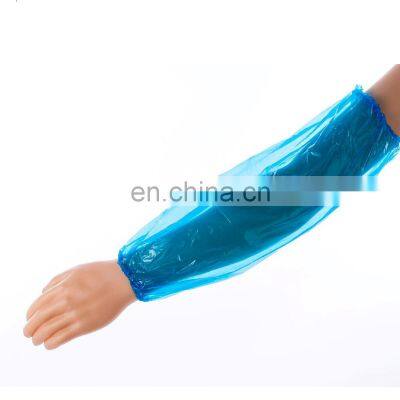 Wholesale disposable plastic arm sleeve cover blue PE oversleeve single use oversleeve