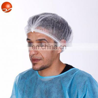 Disposable PP Non woven strip clip cap bouffant head cover mob cap 24