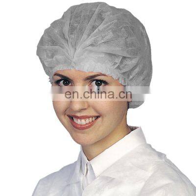 Disposable Hairnet Non Woven Bouffant Caps Polypropylene Mob Cap