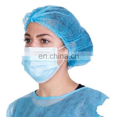 Nonwoven Clip Cap single/double elastic Mob cap bouffant Caps Disposable Hair Net good price