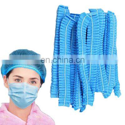Disposable PP Non woven strip clip mob cap bouffant head cover disposable surgical caps hairnet