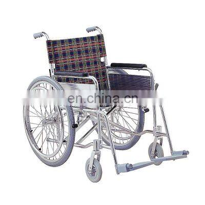 Greetmed Factory direct supply lightweight hospital manual folding wheelchair