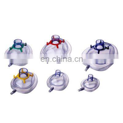 Meidcal Disposable Breathing Anaesthesia Oxygen Mask with Inflatable Rim