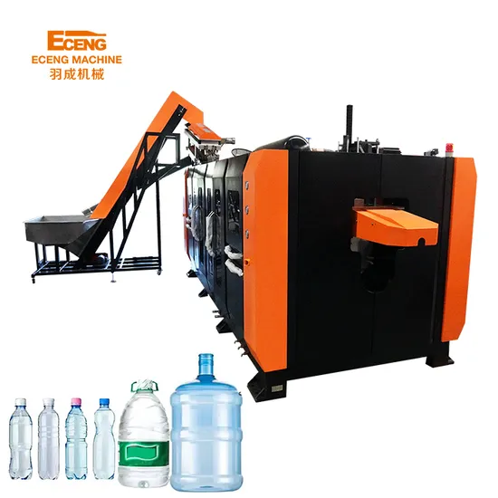 6 Cavities Automatic Bottle Blow Moulding Machine / Pet Stretch Blowing Molding Machine
