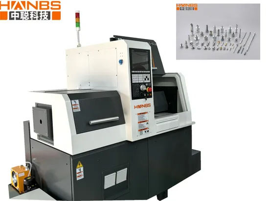 Hanbs Swiss Type Machining CNC Lathe Machine with Turning, Milling, Drilling and Side Face Milling Located in Gongguan