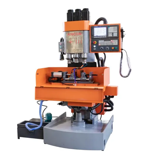 Vertical Delynn CNC Three-Axis Machine with Tool Spindle for Metal Parts Processing