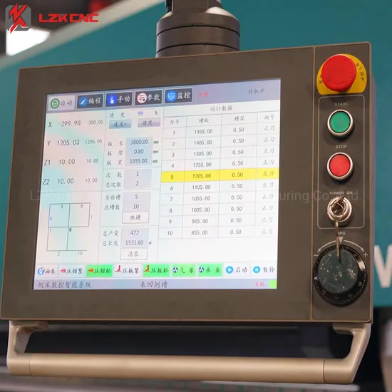 CNC Vertical Grooving Machine with Servo Motor Hust System for 1600mm Sheet