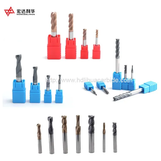 Top Hardness Carbide Flat End Mill Ball Nose Cutter Radius Corner End Mills with HRC45/55/65 From Factory