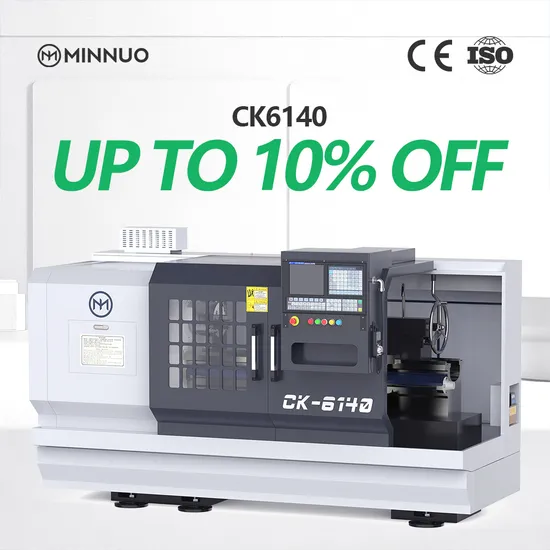 Robust CNC Lathe Turning Machine Manufacturer Precise Working High Speed Fanuc System Ck6140 Flat Bed CNC Lathe Machine