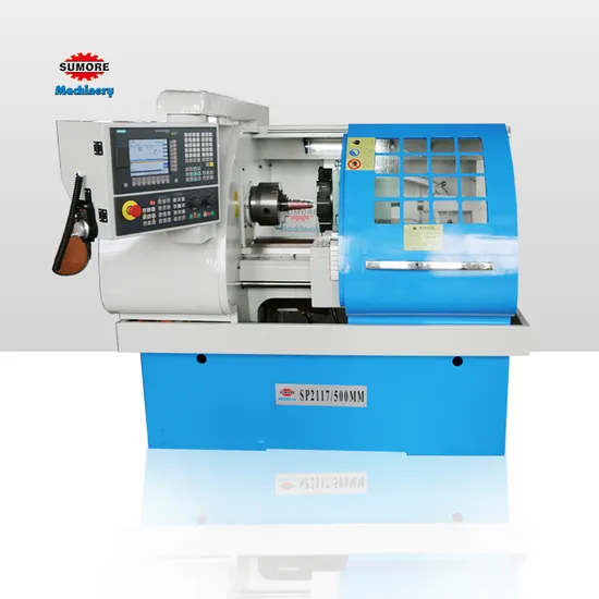 Ck6132 Ck6432 * 500/750/1000mm and Bore 60mm Automatic Metal Working CNC Lathe Lathe with Bar Feeder Siemens GSK Sp2117