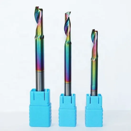 Dlc Coated Single Flute Milling Cutter Cnc Router Bits Aluminium Carbide 8mm End Mill